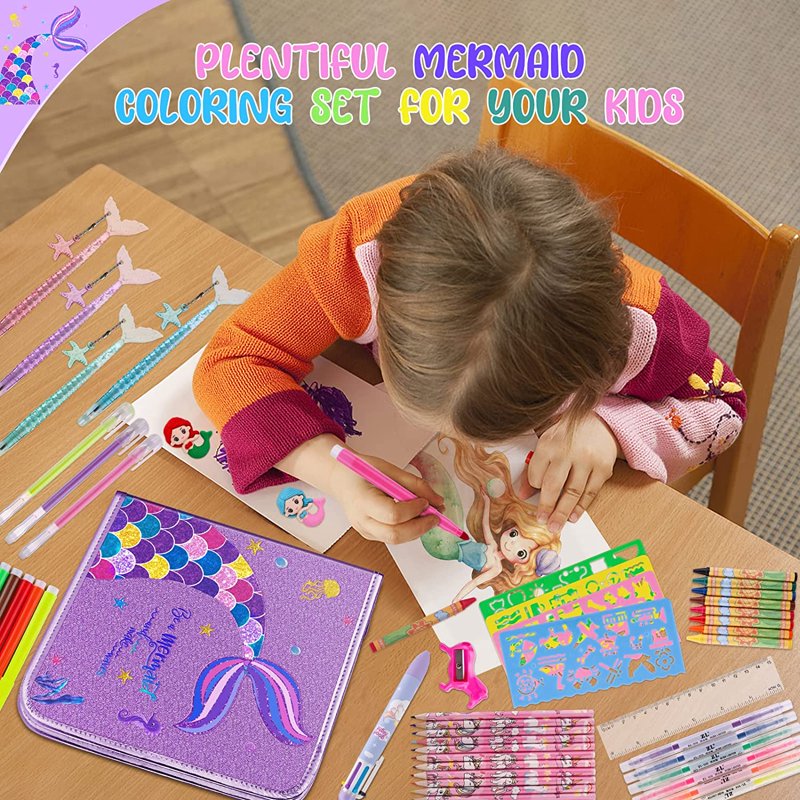 Kids Art & Craft Kit with Glitter Markers and Storage Case - All Variants