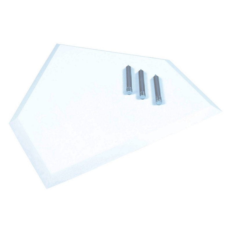 Molded Rubber Baseball Home Plate with Steel Spikes, Durable Official Size