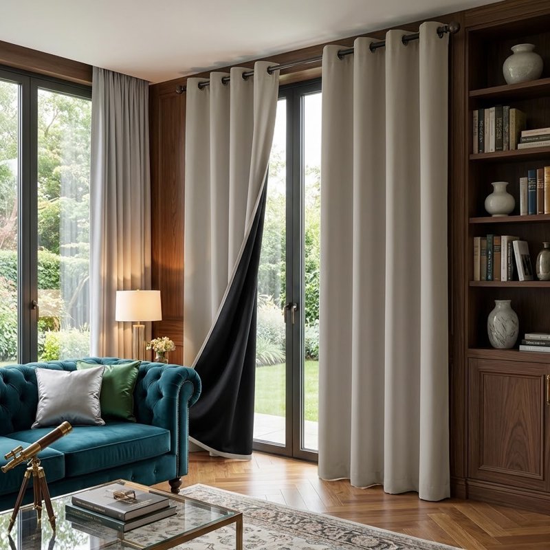 Blackout Window Curtains 2 Panels Thermal Insulated Room Darkening Drapes