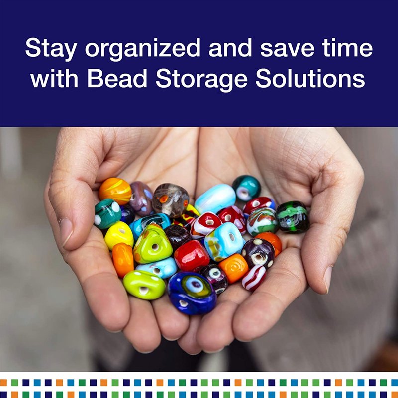 Bead Storage Organizer Tray - 82 Piece Craft Supply Storage Solution