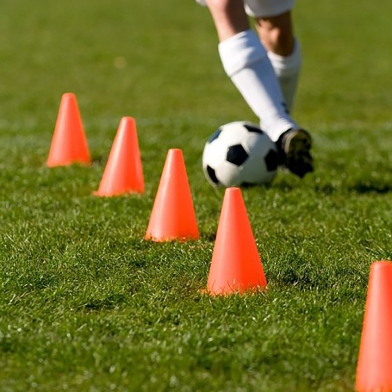 12 Pack Sports Training Cones - Durable Traffic & Agility Markers, 7 Inch Orange