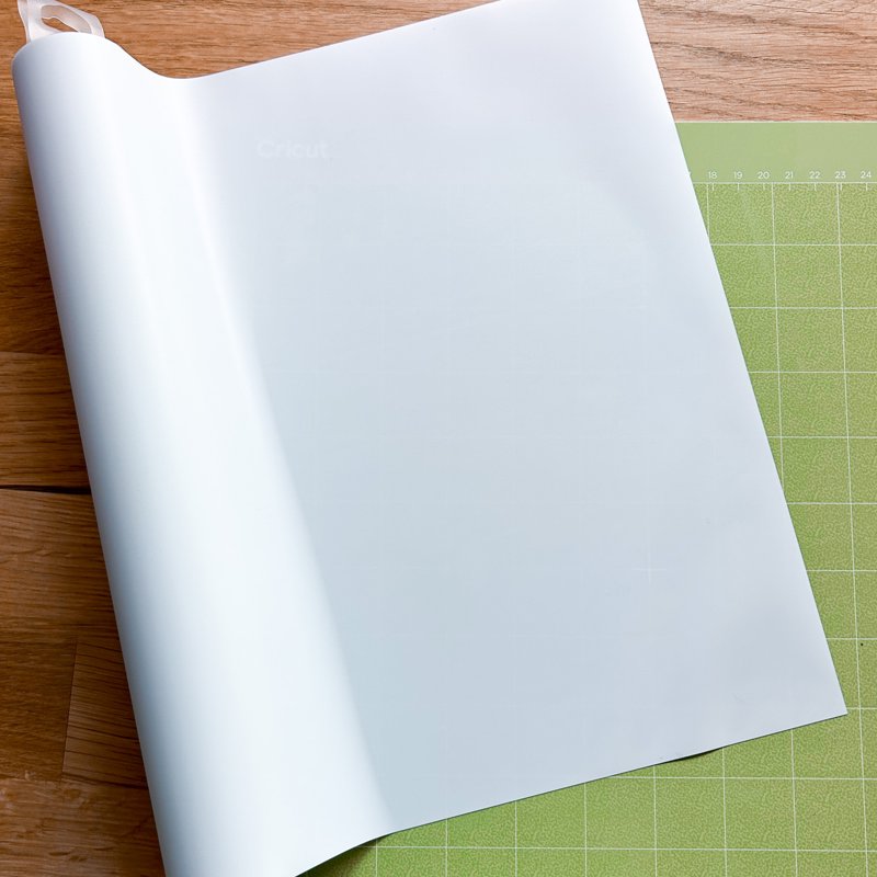 Iron-On Craft Vinyl Roll - 12" x 12' White Heat Transfer Material for T-Shirts & Apparel