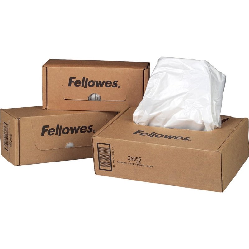 Fellowes Wastebags for 6-7 Gallon Shredders - Pack of 100, Recyclable
