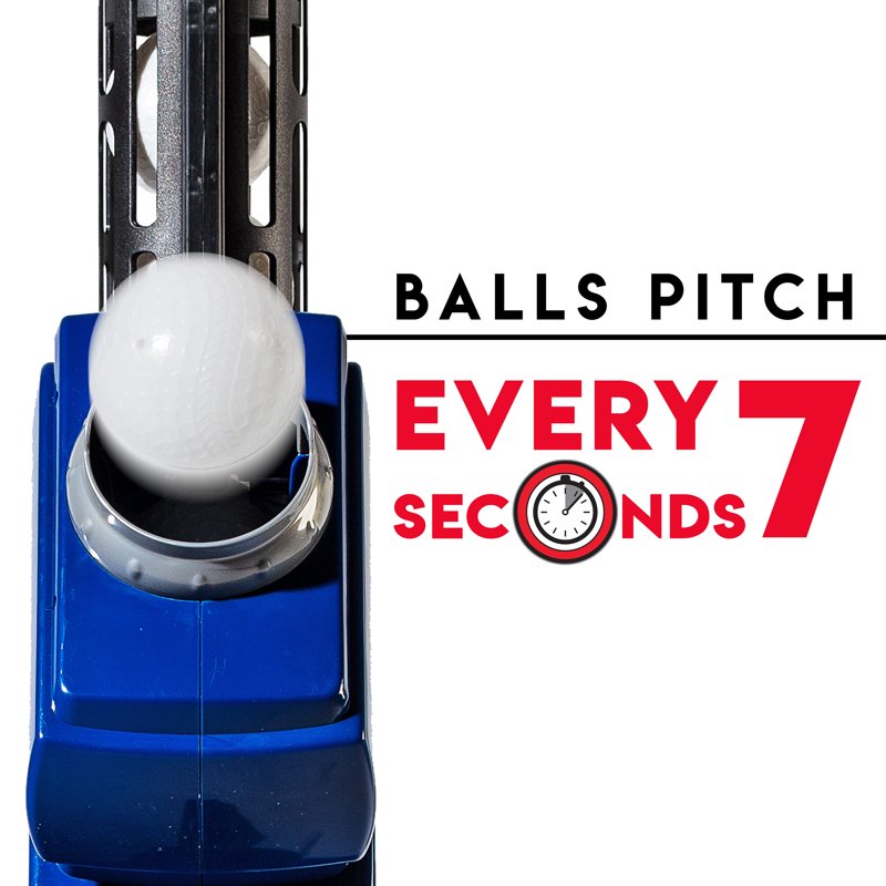 Kids Baseball Pitching Machine 4-in-1 Adjustable Age 5+ Blue/Black/Red