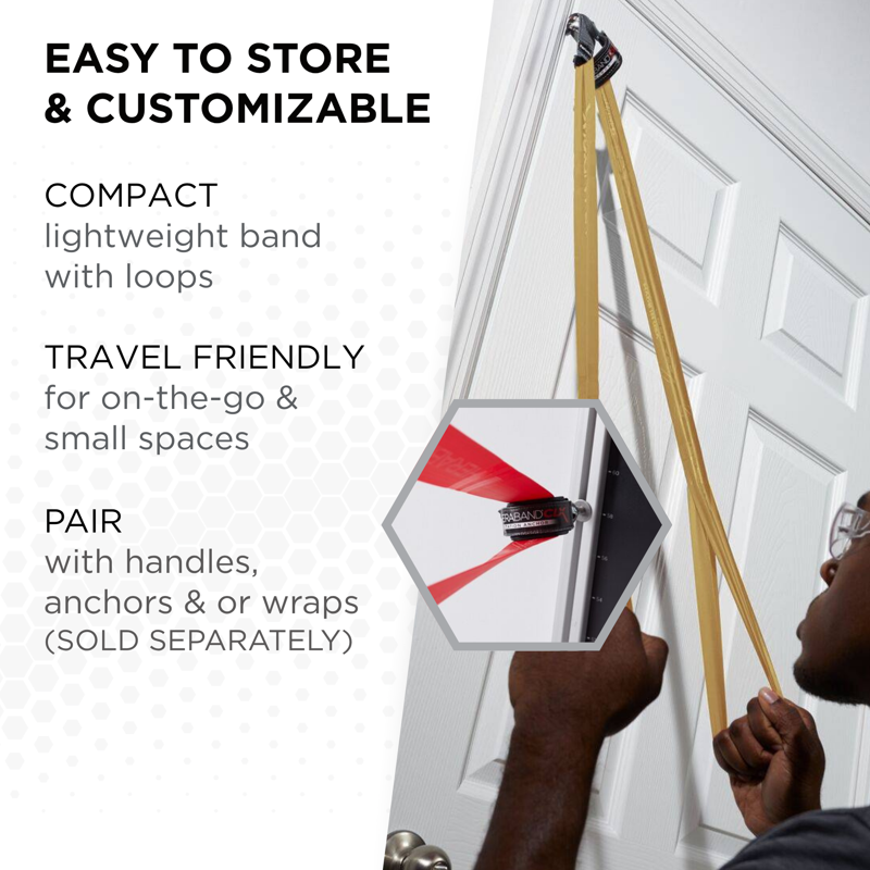 Resistance Bands with Loops - 5 Foot Non-Latex Elastic Workout Bands for Rehab & Fitness