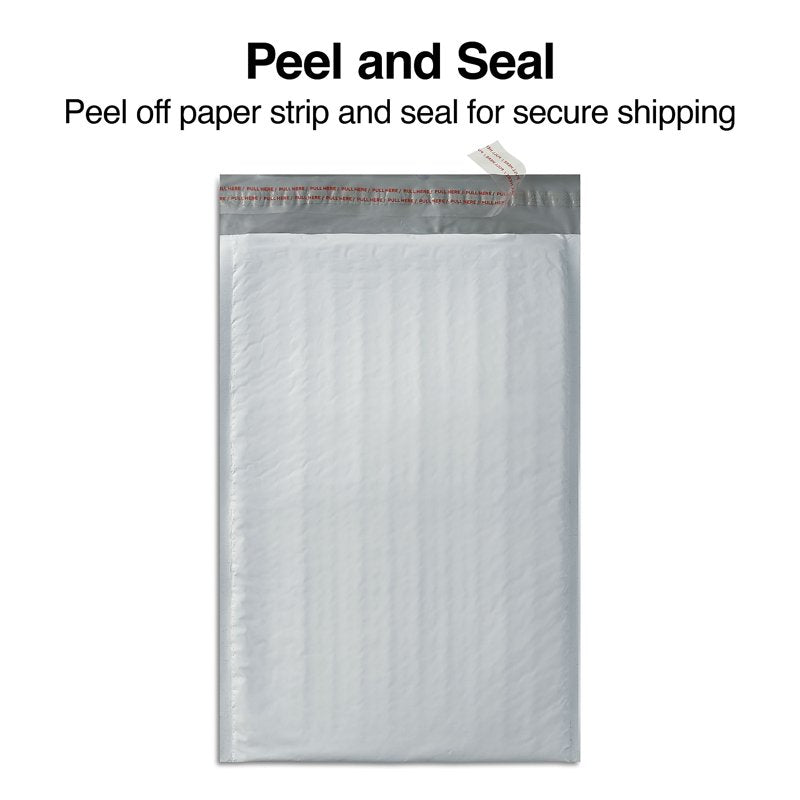Poly Bubble Mailers 6x9 Inches White Self-Sealing Shipping Envelopes 25 Pack