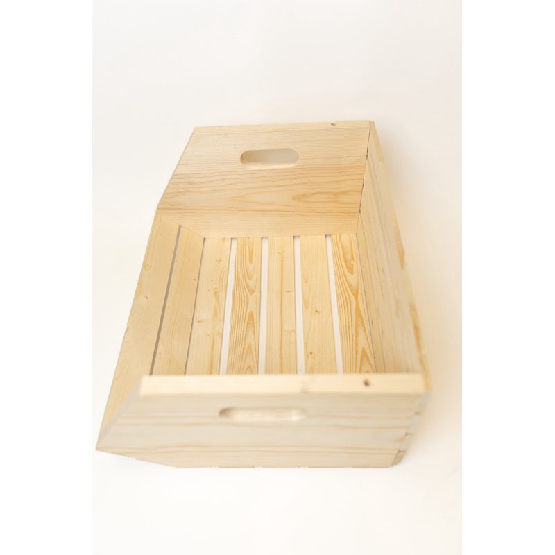 Open Front Wooden Storage Crate 17.5x15.25x9.5 Inches - Eco-Friendly Durable Organizer