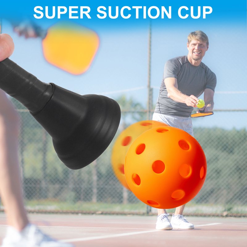 Pickleball Ball Retriever Set, Silicone Upper Suction Cup Grabber - 4 Pack