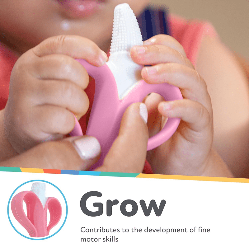 Baby Silicone Banana Toothbrush Set - Gentle Gums & Teething Massager