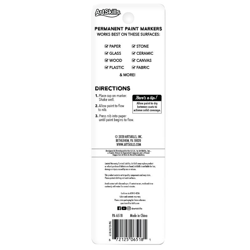 Metallic Permanent Markers Set - Silver & Gold Fine Point Paint Markers for Crafts and Surfaces