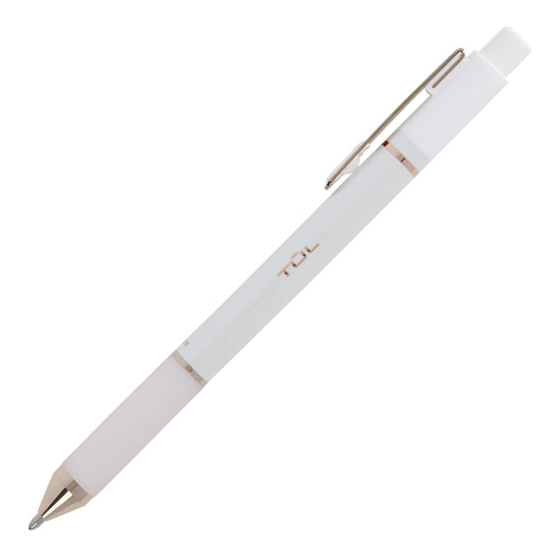 Retractable Gel Pens - Medium Point 0.7mm, Pearl White Barrel, Black Ink, Pack of 12