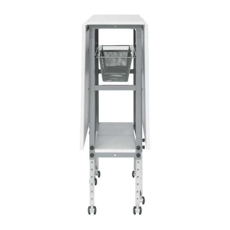 Adjustable Sewing & Craft Table with Storage & Folding Top - 58.75 inch