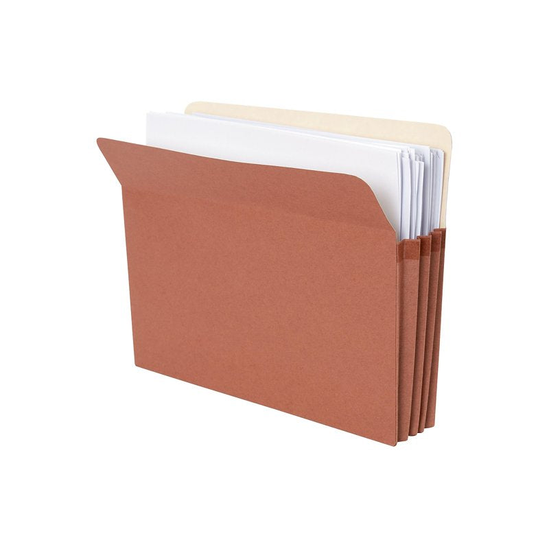 Letter Size Redrope Expanding File Pockets - Brown, 3.5-inch Expansion, Pack of 5