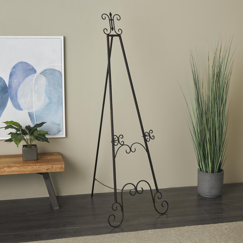 Adjustable Floor Easel for Art and Sign Display - 3 Tier, Black
