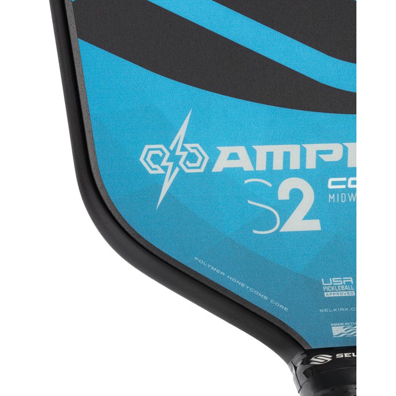 Blue Selkirk Amped Control S2 Pickleball Paddle – Midweight FiberFlex Face, X5 Core, USAPA Approved