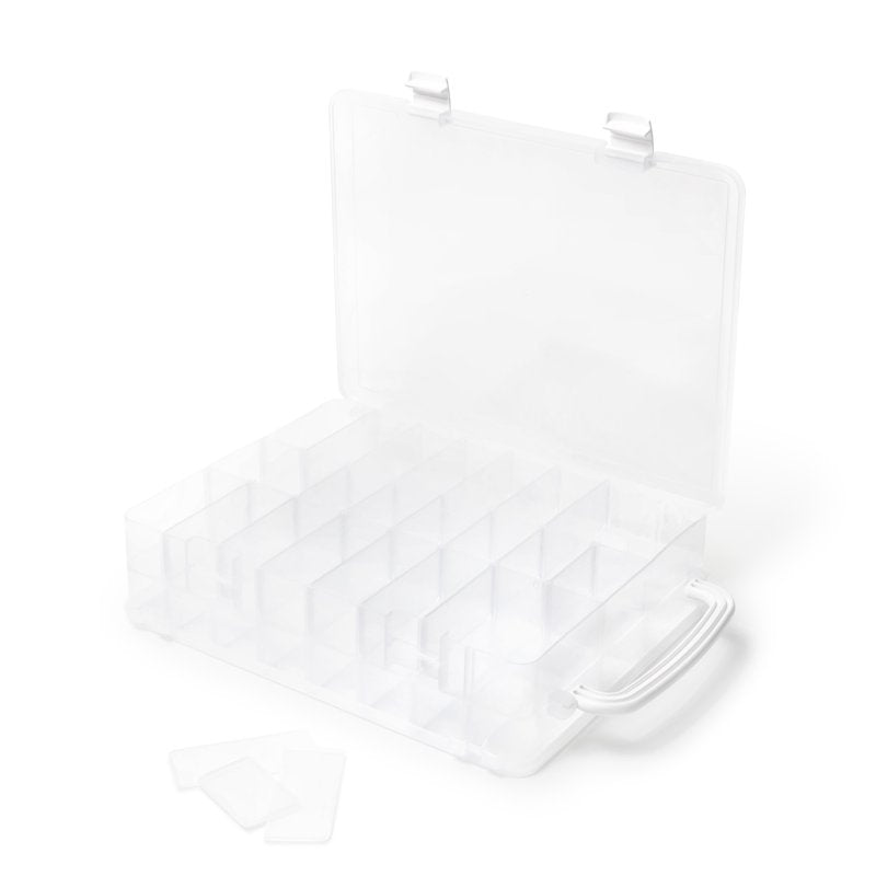 Thread Storage Box Organizer with 48 Compartments and Removable Dividers