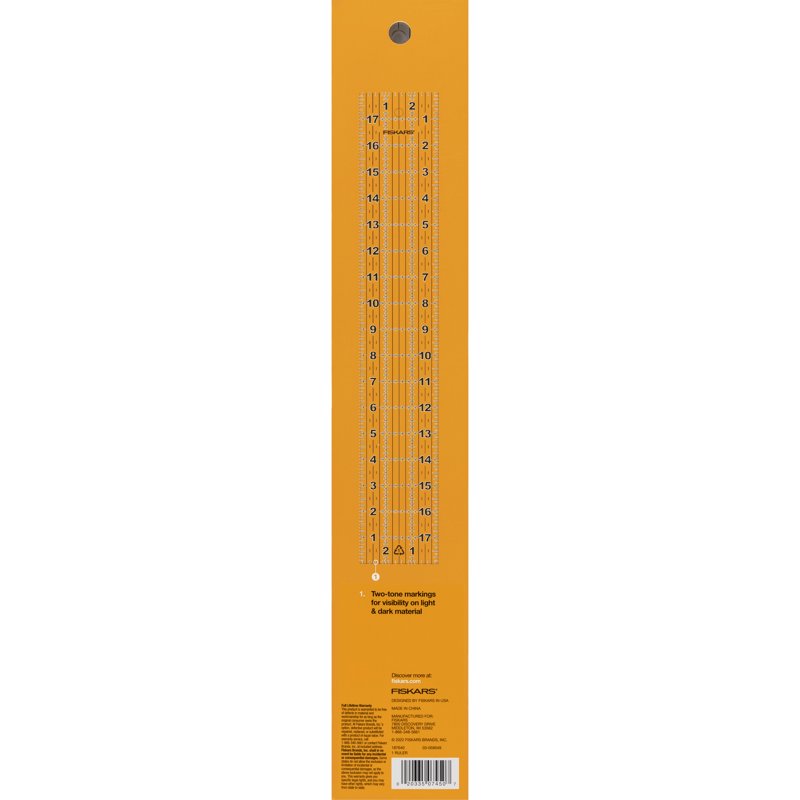 Acrylic Sewing Ruler 3x18 Inch with Gridlines for Sewing & Quilting