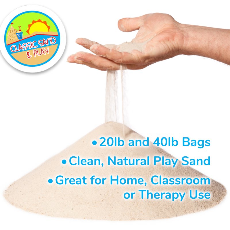 Premium Play Sand for Sandbox and Outdoor Use - 40 lbs & 20 lbs Options