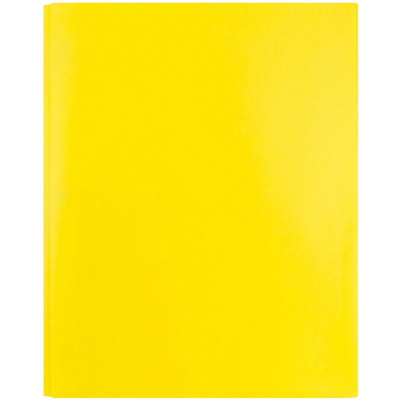 Yellow Plastic Folder with Clasp - 6-Pack, 9x12 Inches, Office & School Organizers