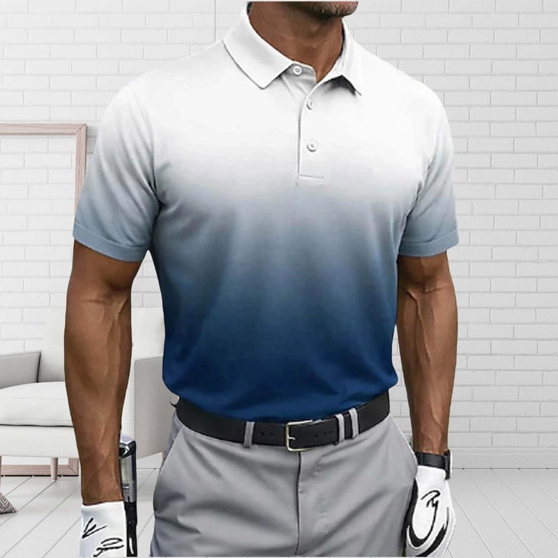 Men's Moisture Wicking Golf Polo Shirt Short Sleeve Collared Summer Performance Tops