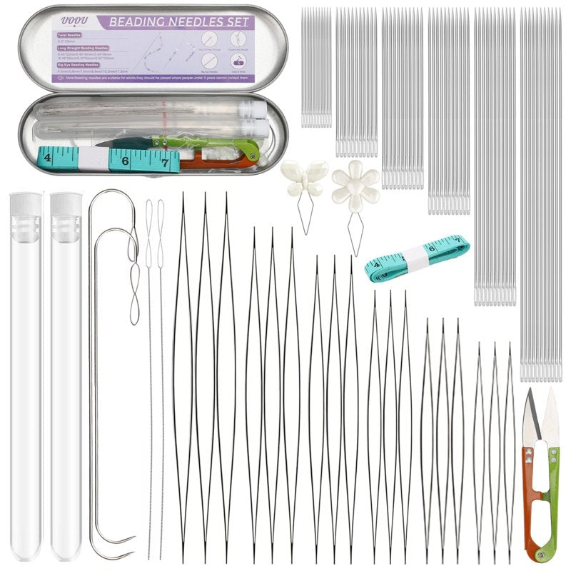 94pcs Beading Needle Set for Jewelry Making - Stainless Steel Craft Tools