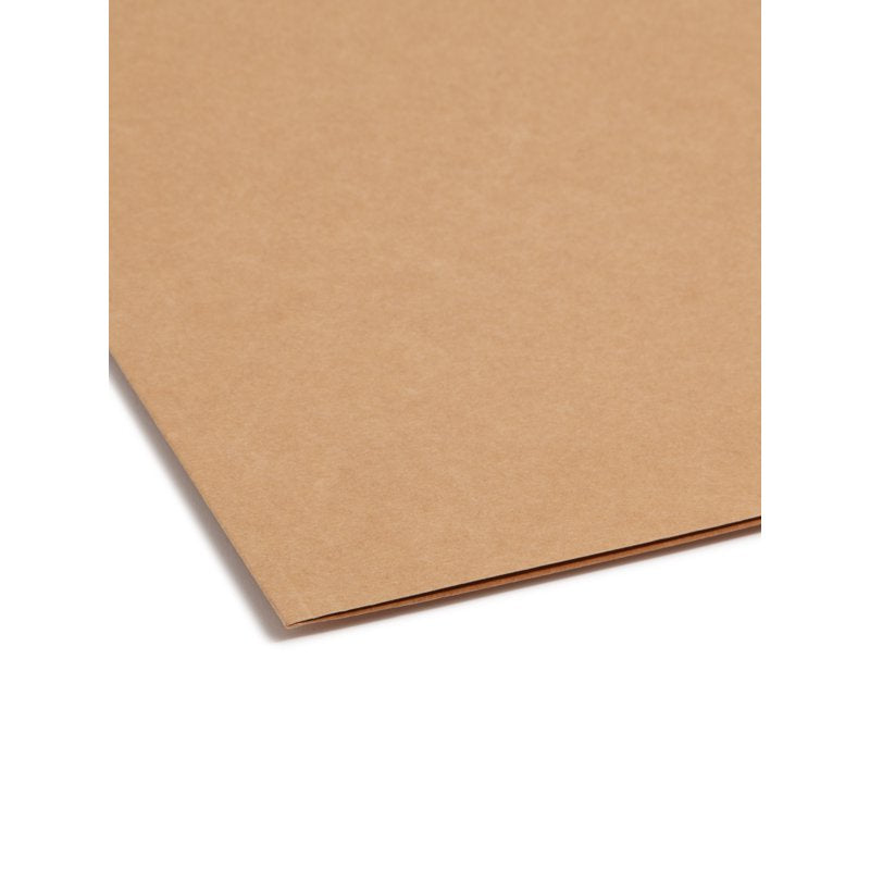 Reinforced Kraft File Folders with Fasteners - Letter Size, Pack of 50
