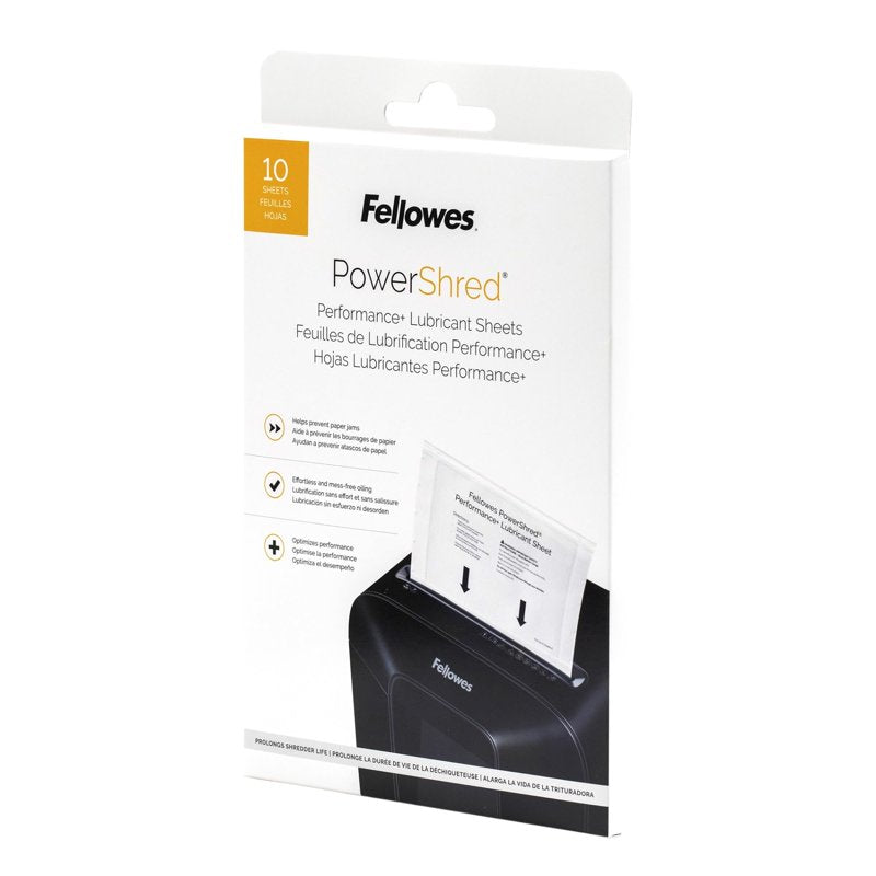 Paper Shredder Lubricant Sheets 10 Pack - Compatible with Cross-Cut & Micro-Cut Shredders