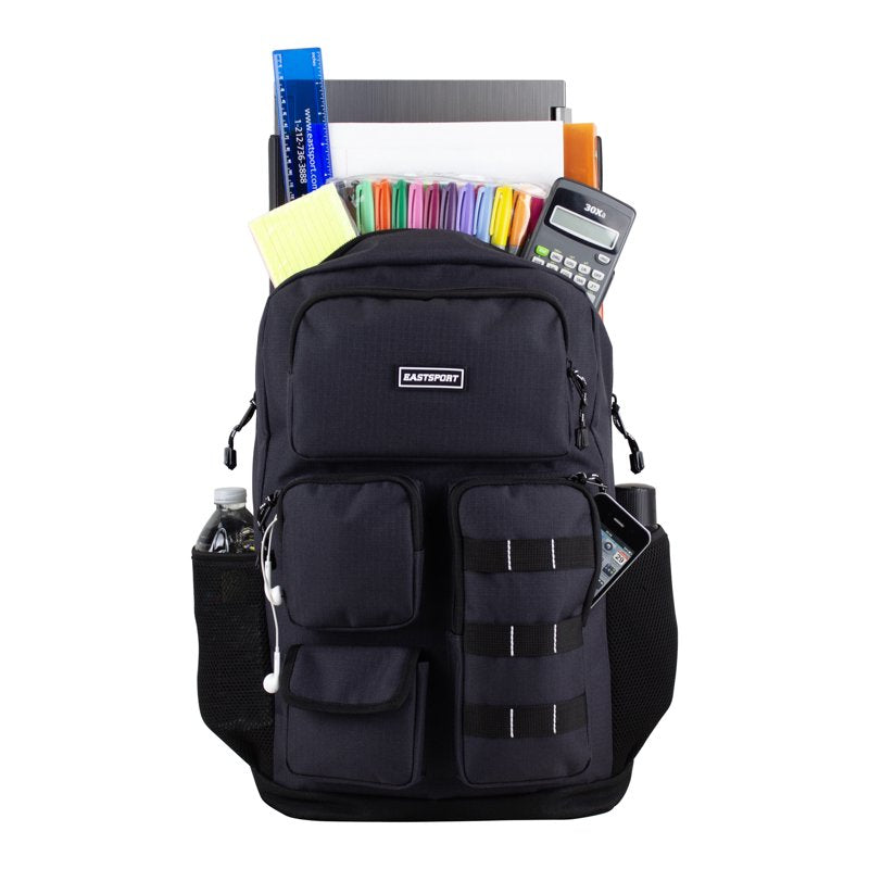 Unisex Cargo Backpack with Multiple Pockets & Laptop Sleeve - Water-Resistant