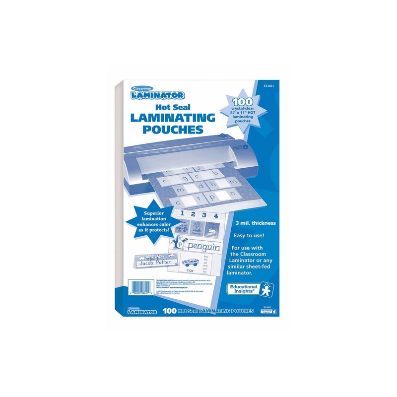 Classroom Laminating Pouches 8.5 x 11 Inches, 100-Pack for Educational Use