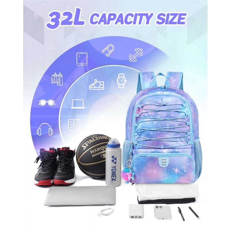 Multipurpose Sports Backpack for Balls and Shoes - Large Capacity, Water-Resistant, Breathable