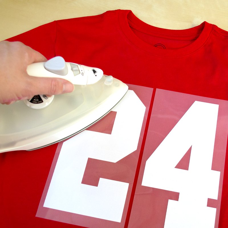 8-Inch White Varsity Iron-On Numbers for T-Shirts and Sports Jerseys