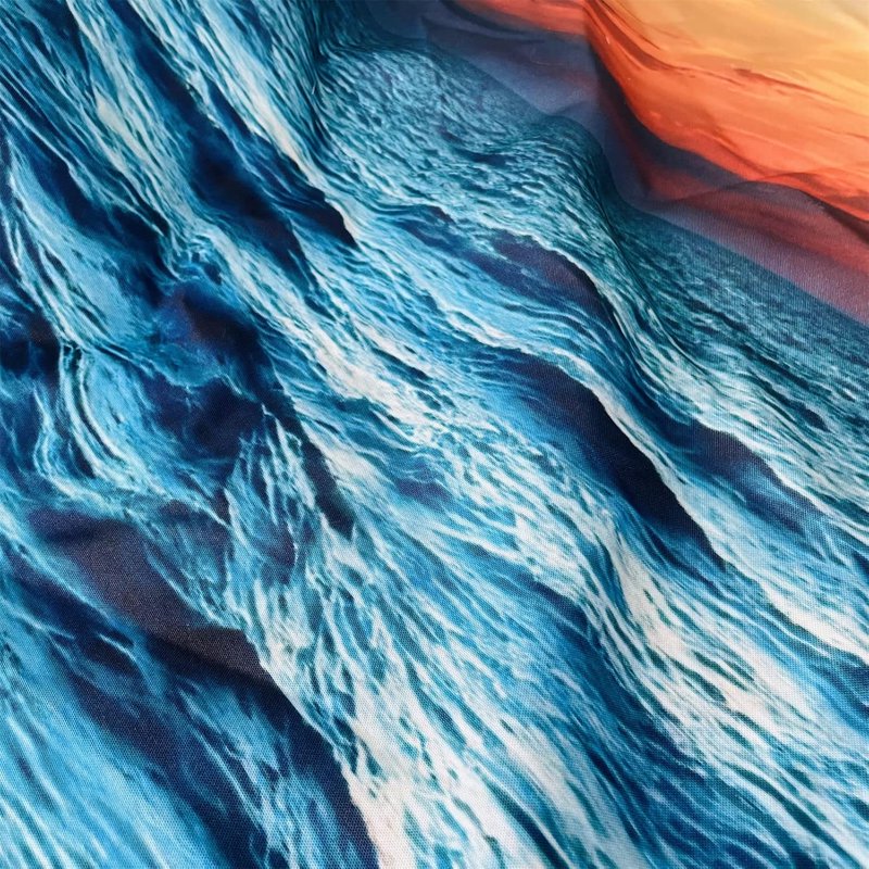 Beach Landscape Waterproof Curtains for Bedroom & Living Room - 2 Panels
