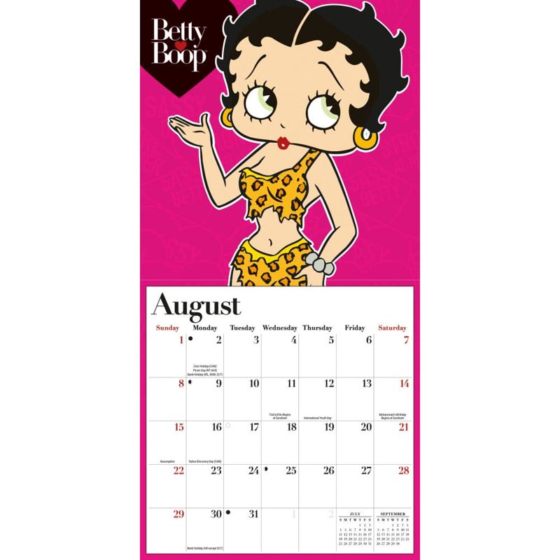 Betty Boop 2027 Mini Wall Calendar Retro Illustration Gift