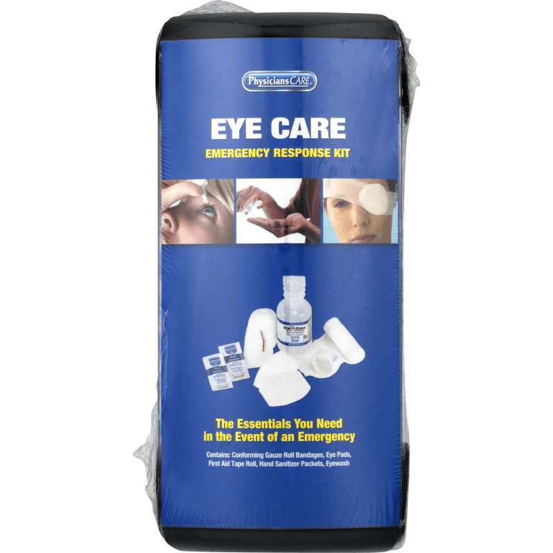 Eye Care Emergency Response Kit with Sterile Eyewash and First Aid Supplies