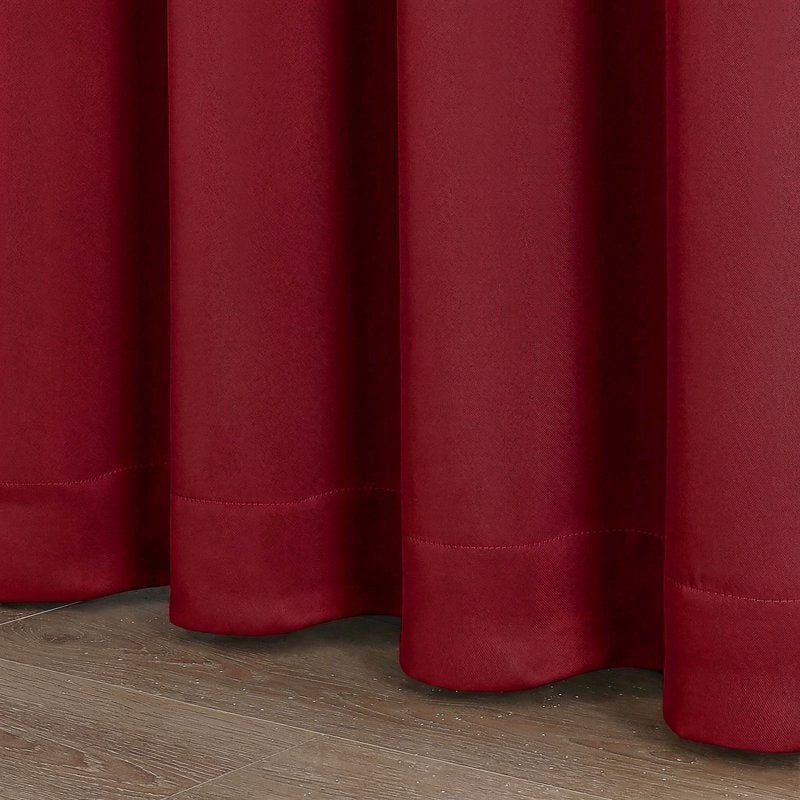 Blackout Curtain Set for Small Windows - Thermal Insulated Rod Pocket Shades