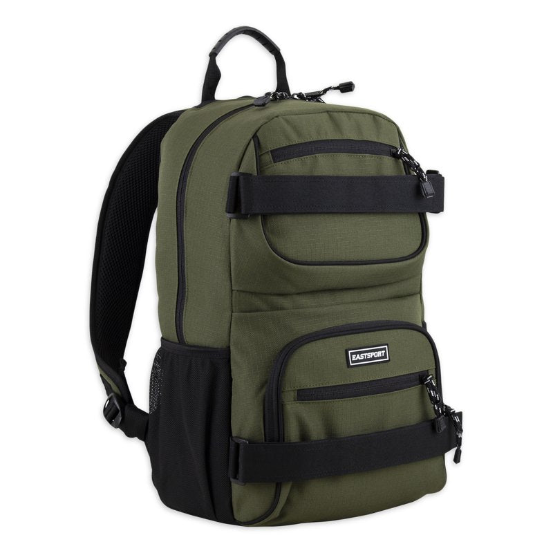 Unisex Skatepark Laptop Backpack - Durable Polyester, Multiple Compartments