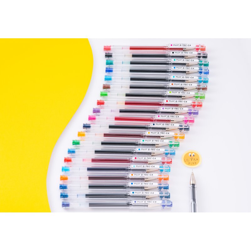 Pilot G-TEC-C Ultra Gel Ink Stick Pens - Assorted Fine Point 0.4mm, 10 Pack