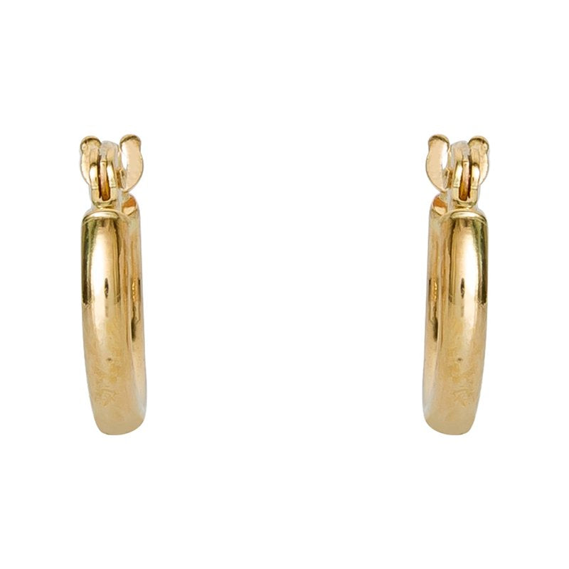 Girls Tween 14K Gold Textured Hoop Earrings - Lightweight and Elegant Jewelry