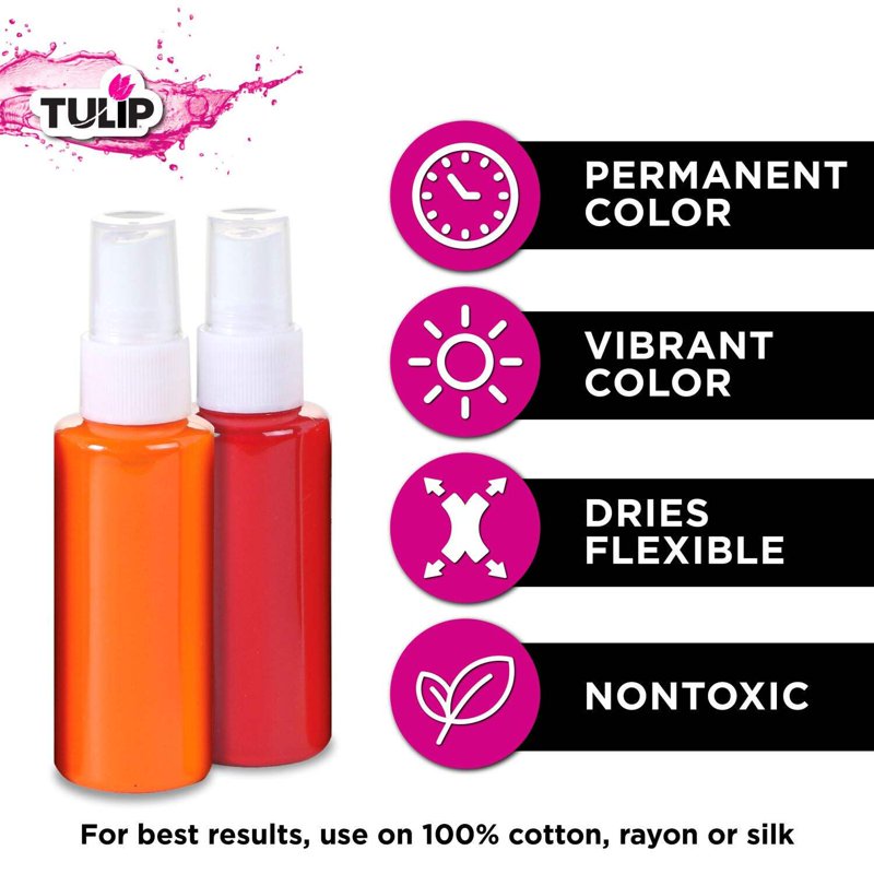 Rainbow Fabric Spray Paint 9-Pack - Permanent, Washable, Eco-Friendly