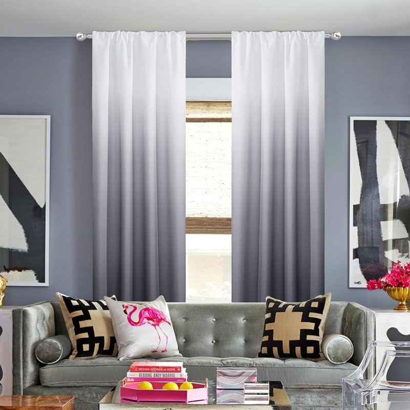 Darkening Curtain Set with Rod Pocket Header - 2 Panels, 40x84 Inches, Multiple Colors