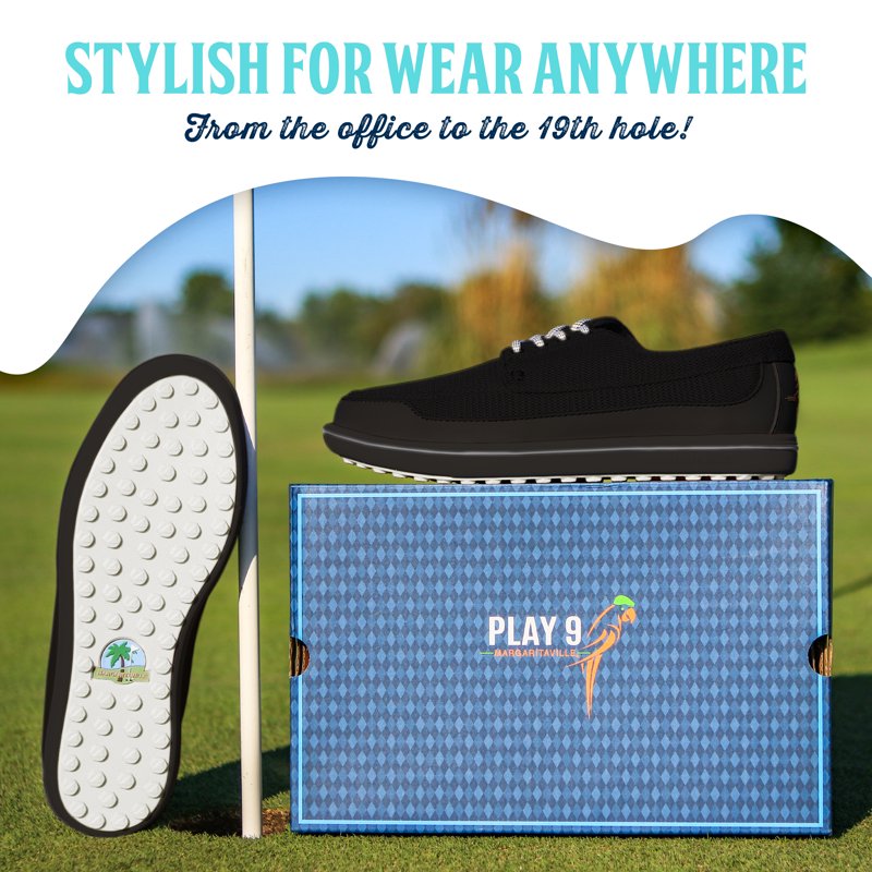 Margaritaville Gimmie Golf Shoes Black/Grey, Men’s Size 10