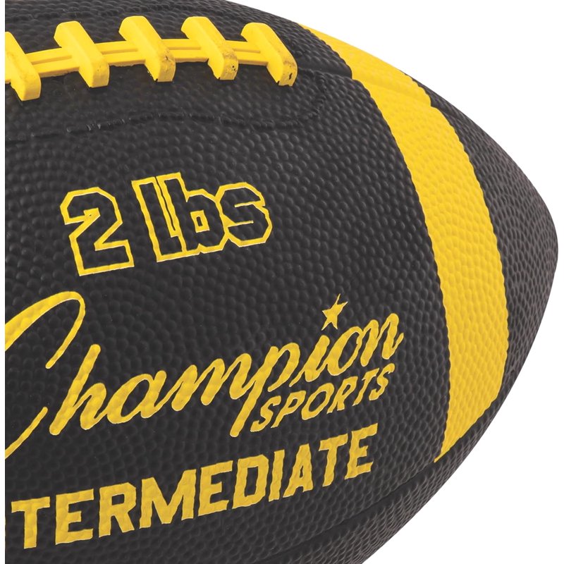 Weighted Football Training Ball 2lb for Strength & Passing Practice - Yellow & Black
