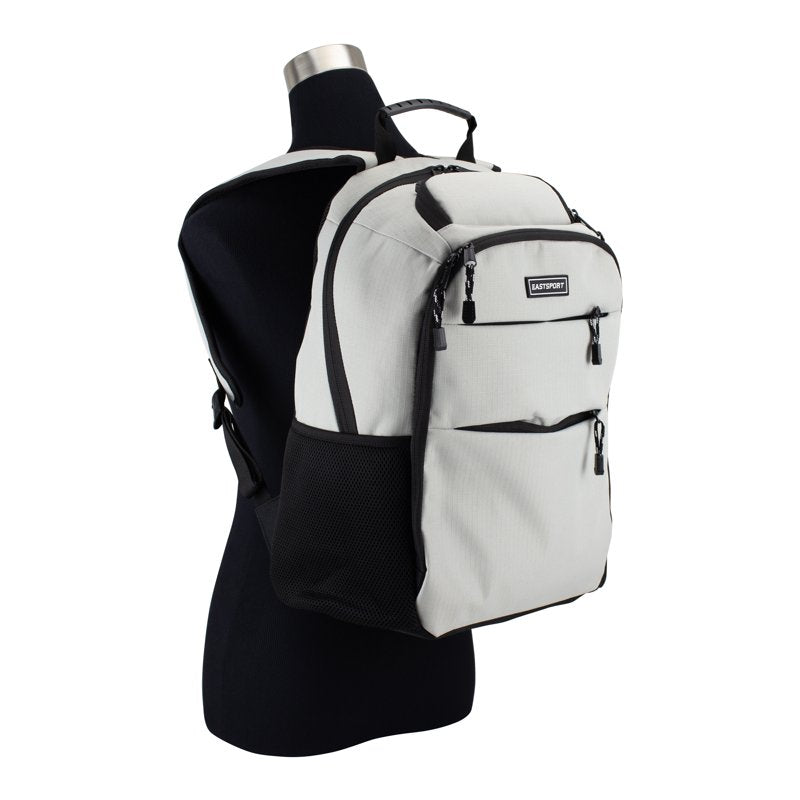 Unisex 17-Inch Lifestyle Backpack with Laptop & Sunglasses Pockets — Light Khaki