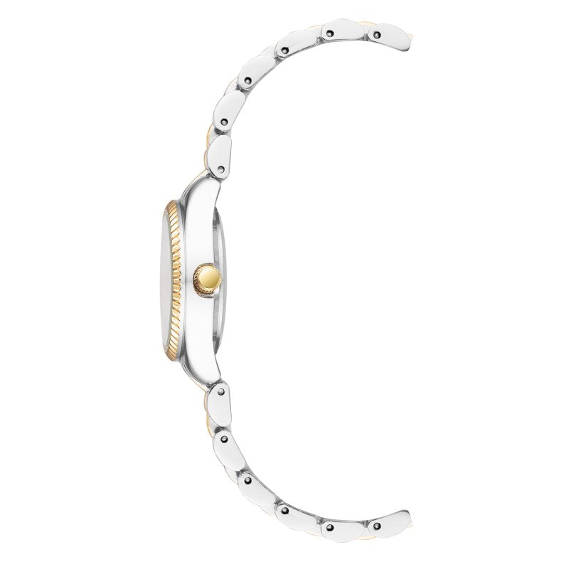 Women's Two-Tone Metal Bracelet Watch - Elegant Analog Timepiece