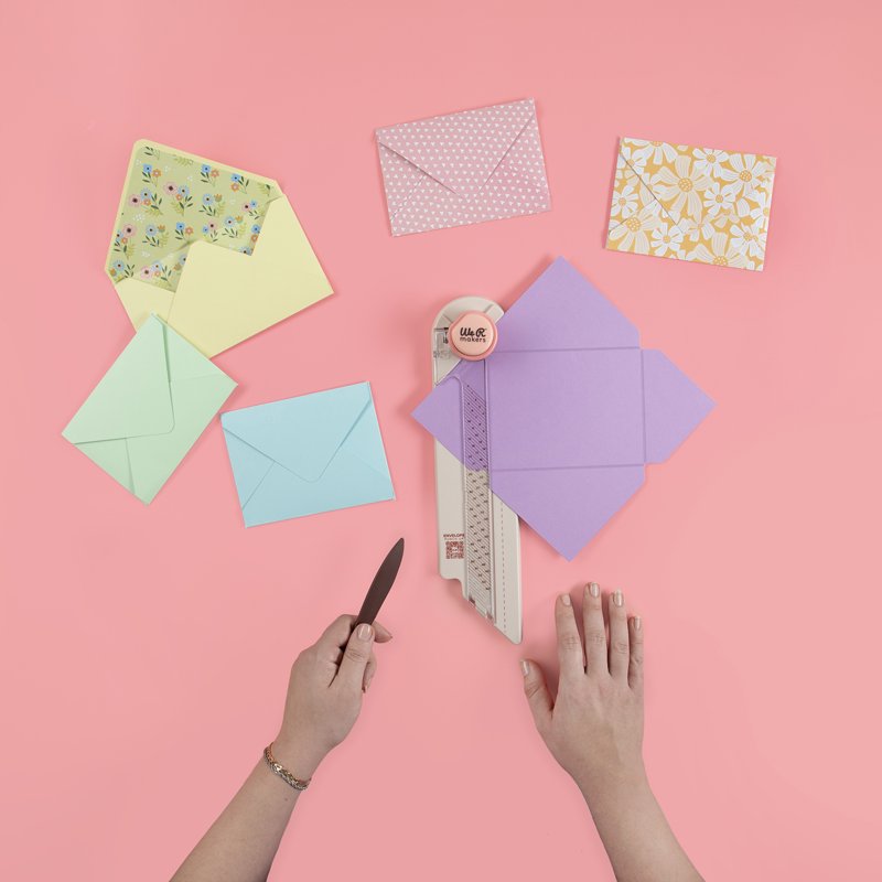 We R Memory Keepers Envelope Punch Board - Compact Crafting Tool with Scoring & Corner Punch