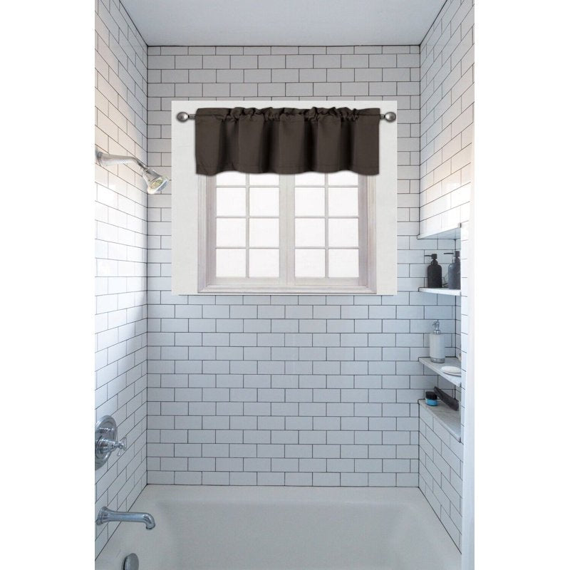 Blackout Thermal Valance Curtain for Window, Unlined, 54x18 Inches – Multiple Colors Available