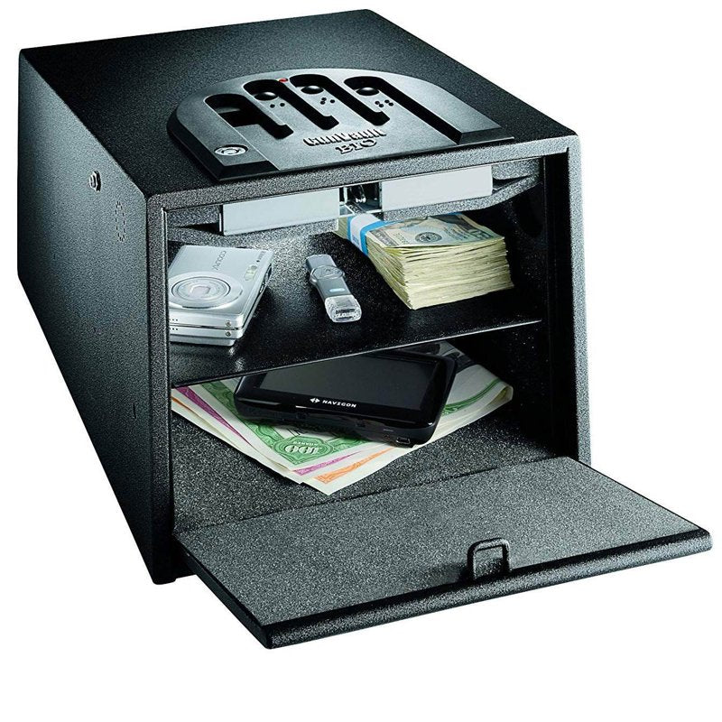 Electronic Gun Safe with Biometric Fingerprint Lock - Steel Handgun & Valuables Lock Box