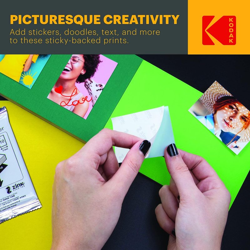 Kodak Zink Photo Paper 2x3 Inches - 20 or 50 Sheets Instant Waterproof Prints