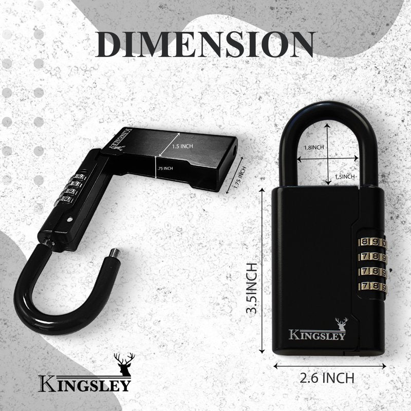 Realtor's Lockbox Key Safe with 5-Key Capacity - Weather-Resistant Wall Mount Lock Box