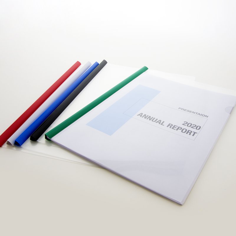 Clear Front Report Covers with Sliding Bar 3 Pack - Letter Size Organizer